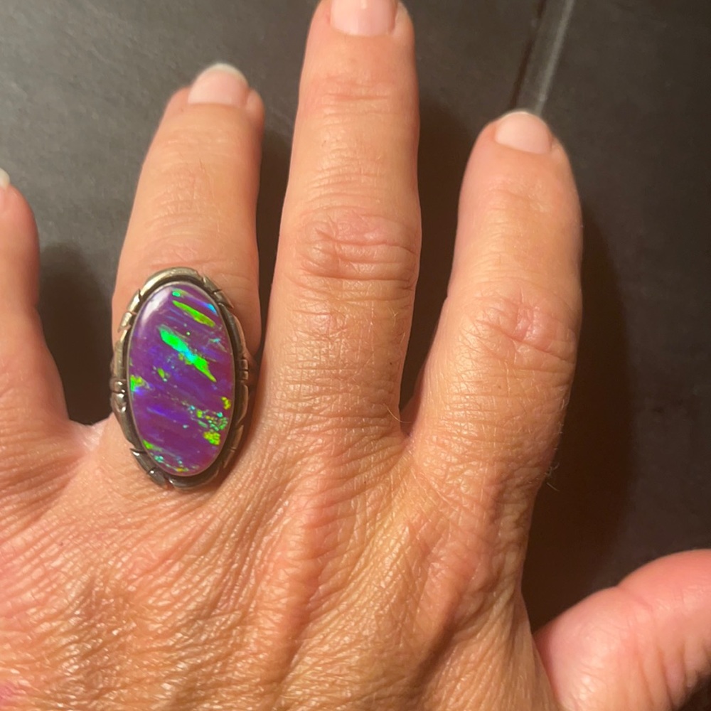 Striking Purple Opal Ring